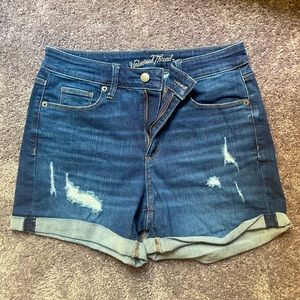 High rise jean shorts